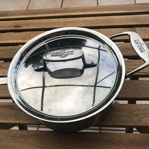 All-Clad Brushed Stainless Steel D5 3Q Sauce Pan with Lid